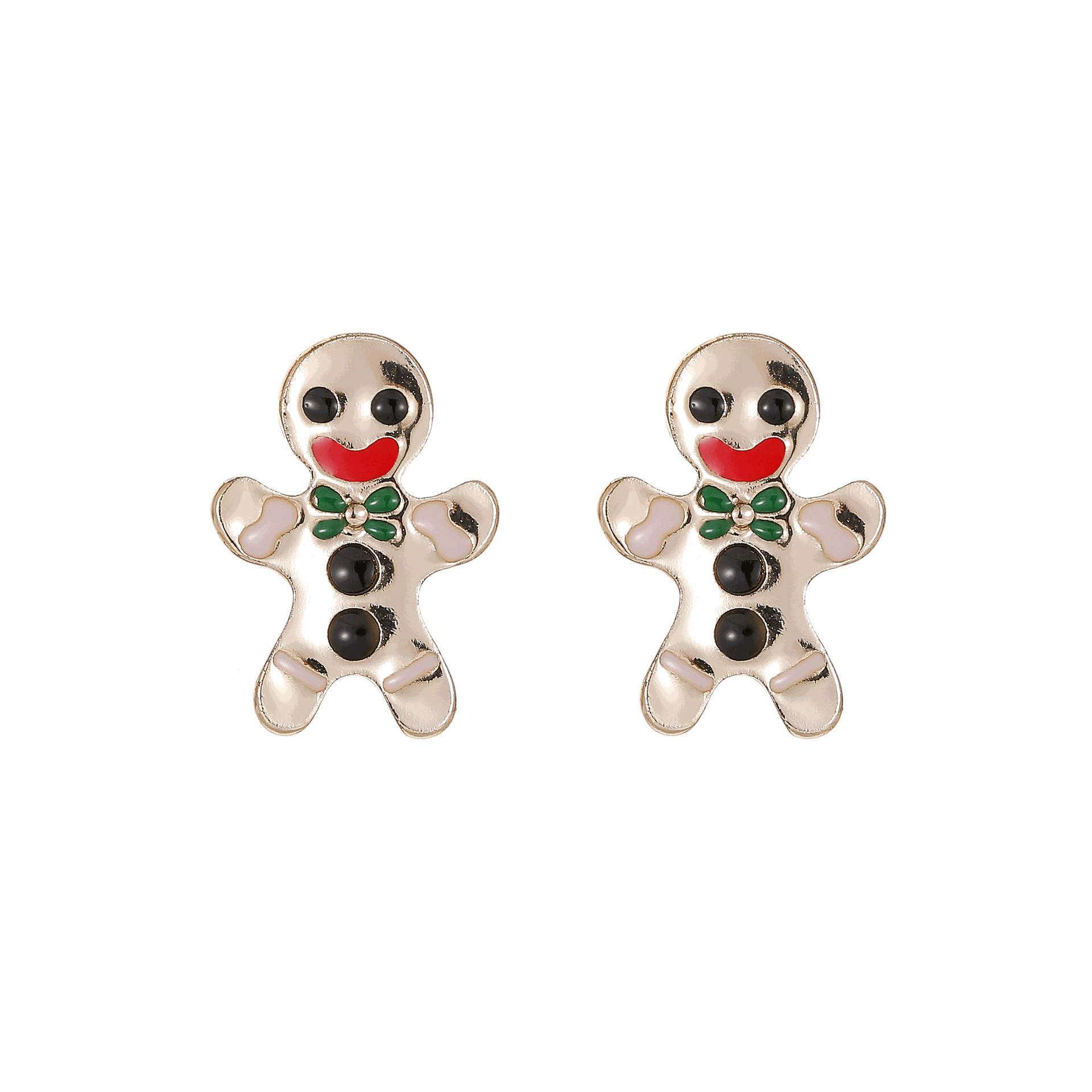 1 Pair Quantity 1 Pair Christmas Cute Geometric Christmas Hat Santa Claus Alloy Ear Studs