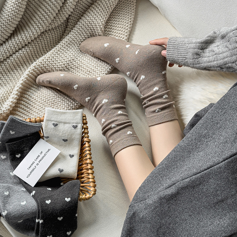 Nuevas calcetines de mujer de primavera y otoño, estilo japonés y coreano de moda, calcetines de lana, calcetines de lana