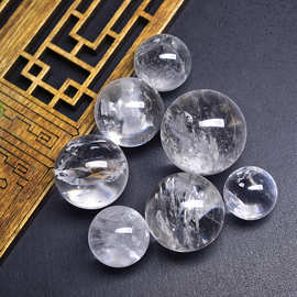 天然白水晶球原石打磨水晶小球七星阵摆件办公家居装饰工艺品现货