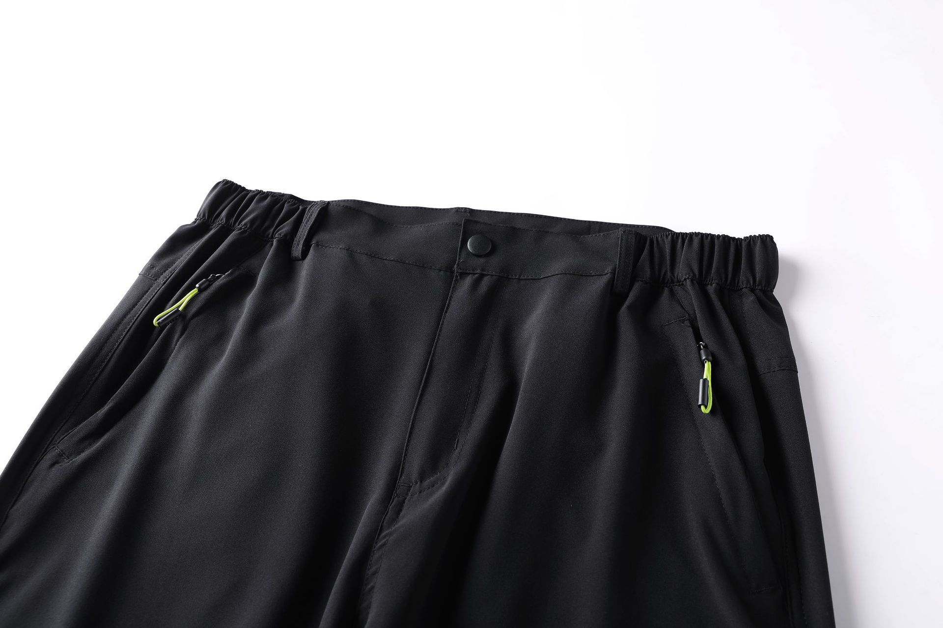 ​​Leichte Cargo-Wanderhose für Herren, Sommer-Outdoor-Arbeitshose mit schnelltrocknendem, winddichtem Stoff, gerader Schnitt für Reisen und Camping, Schwarz/Grau​​_voghion.com