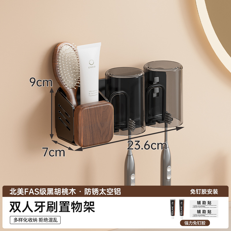 Inodoro antiguo estante de inodoro de estilo antiguo estante de almacenamiento en la pared sin perforación tipo de pared de nuez