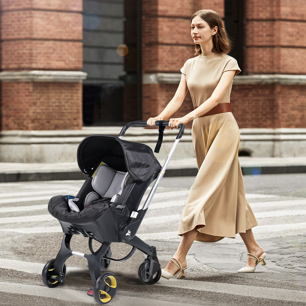 Multifunctional Baby Stroller High View Four-In-One Basket Stroller Two-Way Lightweight Folding Car Safety Seat
