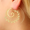 Retro metal earrings, Aliexpress, boho style, flowered