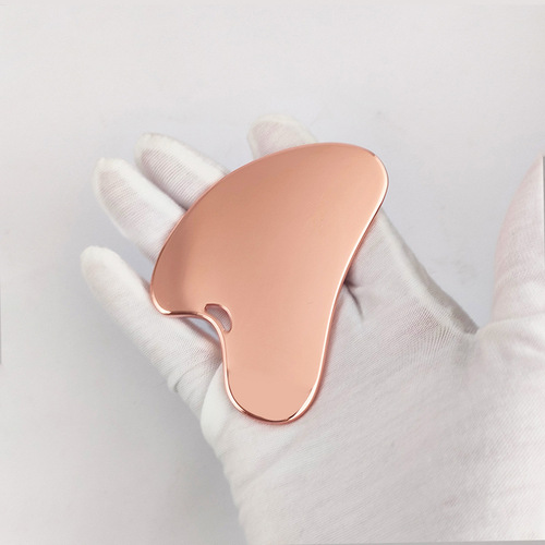 Wholesale new zinc alloy scraping board for facial massage, meridian unblocking metal scraping sheet