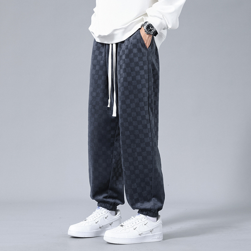 Sports corduroy fashionable demi-season trousers