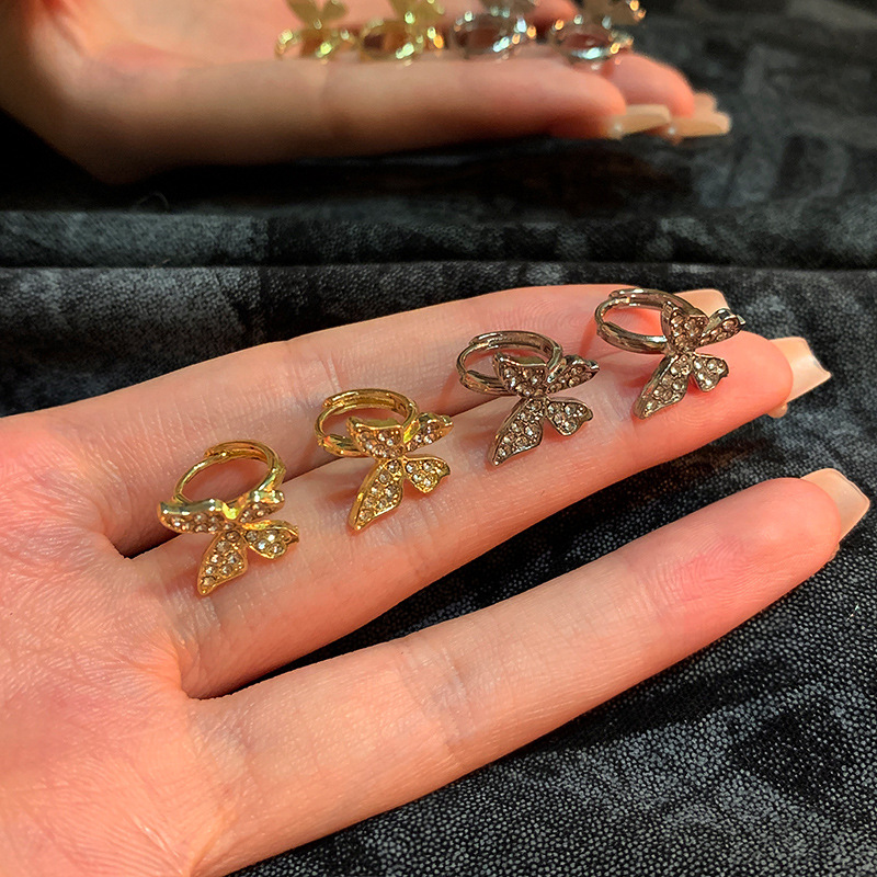 Exquisite Butterfly Zircon Earrings Luxury Full Diamond Design_voghion.com