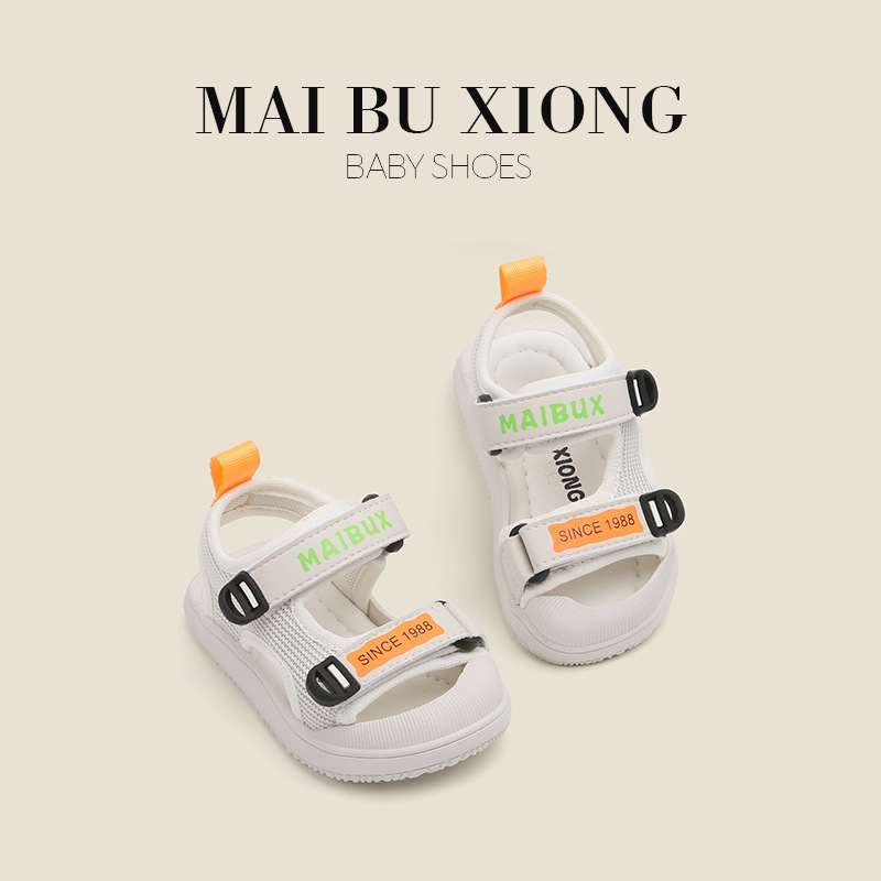 Maibu Bear Girls Toddler Shoes,Color Matching Baby Shoes,Summer Children's Sports Anti-collision Sandals,Boys'Baby Shoes