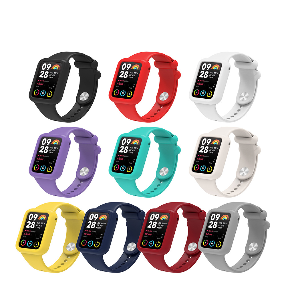 Suitable for mi bracelet 8pro liquid silicone protective cover New m band8pro sports ultra-light hollow shell