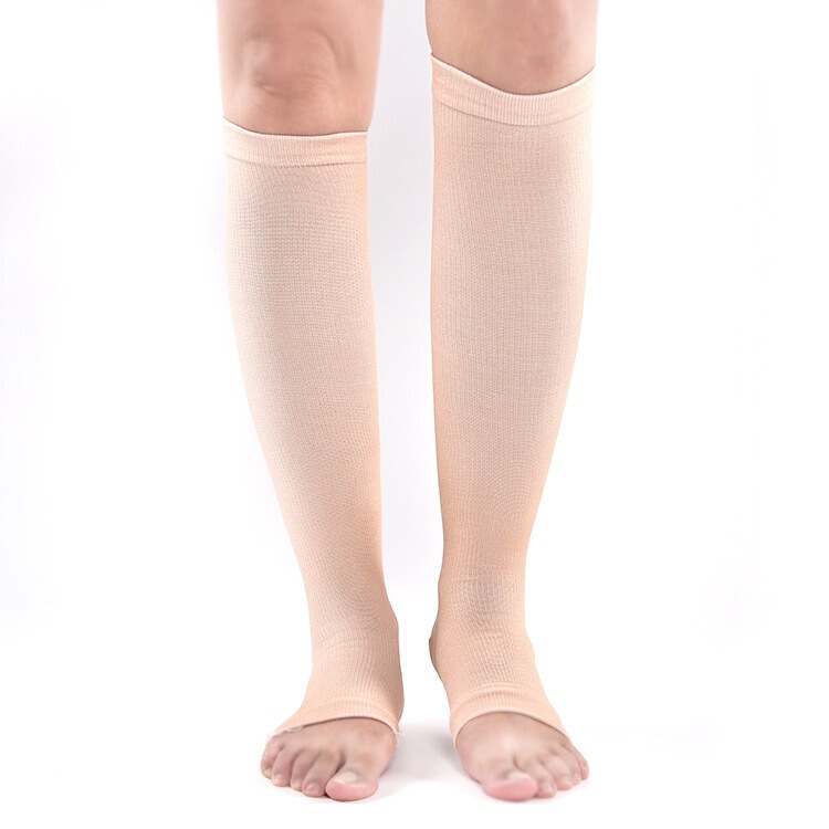 Cross-Border Hot-Selling New Open-Toe Compression Socks, Multi-Functional Long Calf Socks, Sleep Elastic Compression Socks Wholesale