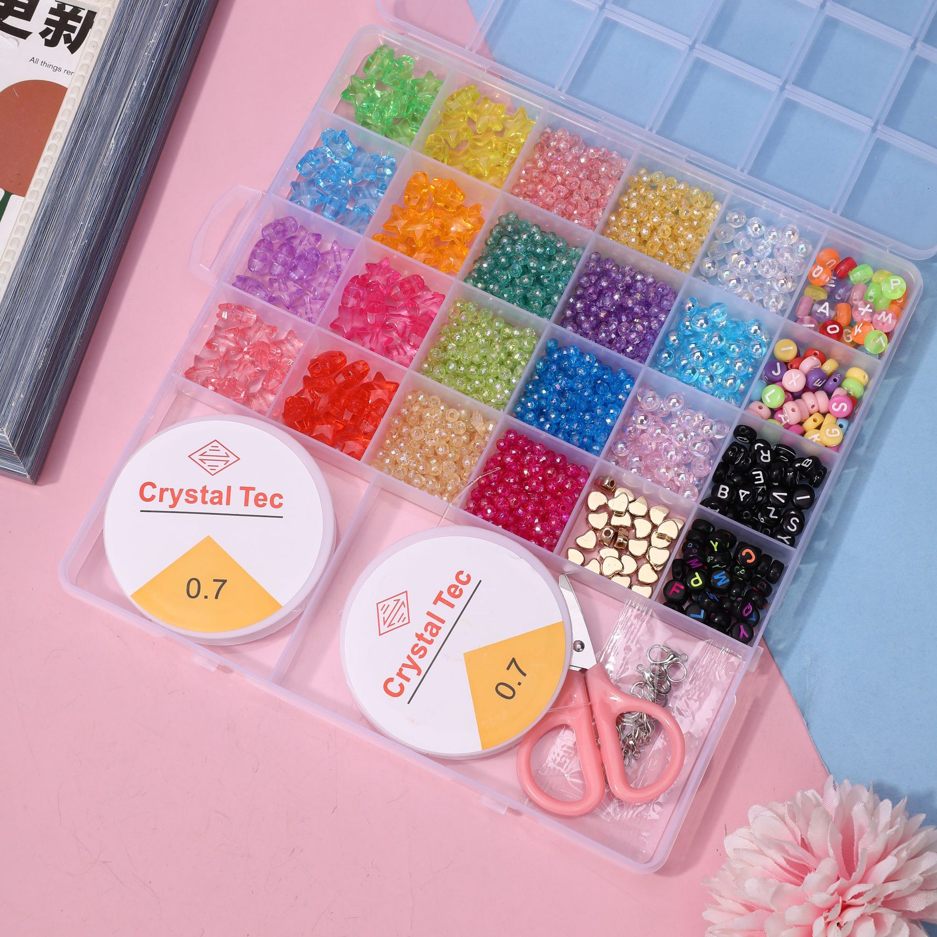 Fabricantes de cuentas de arroz de vidrio DIY en stock nuevas chicas hechas a mano con cuentas de juguetes de puzzle pulseras cuentas al por mayor