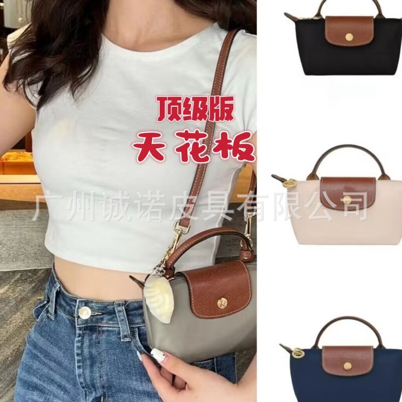 Longchamp-Style Mini Dumpling Bag, Convertible to a Crossbody Mini Handbag, Versatile Phone and Coin Purse for Women Longchamp-Style Mini Dumpling Bag, Convertible to a Crossbody Mini Handbag, Versatile Phone and Coin Purse for Women