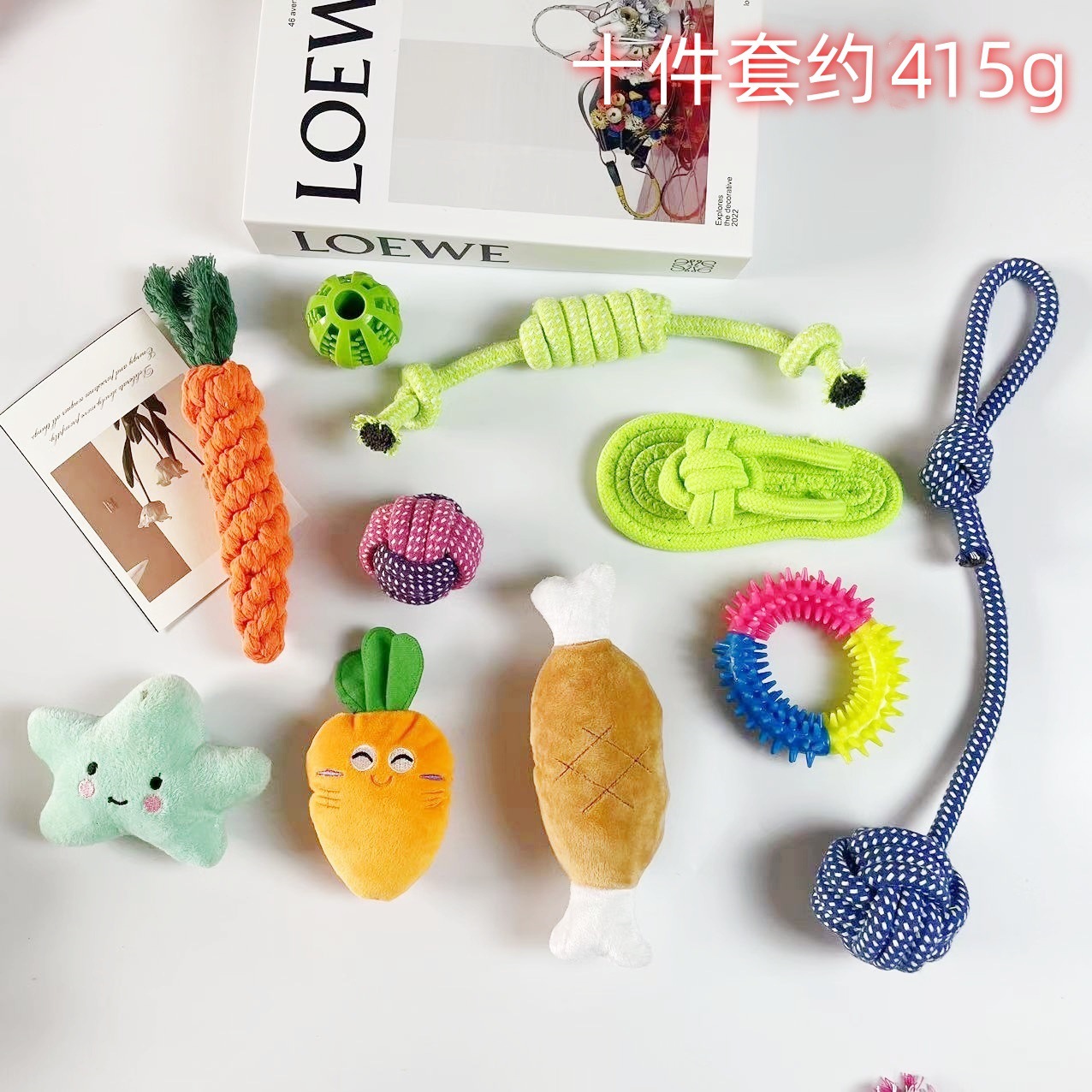 Amazon nuevo juego de juguetes para perros molar material de cuerda de algodón duradero casero cuerda de algodón fábrica de juguetes para mascotas mayorista