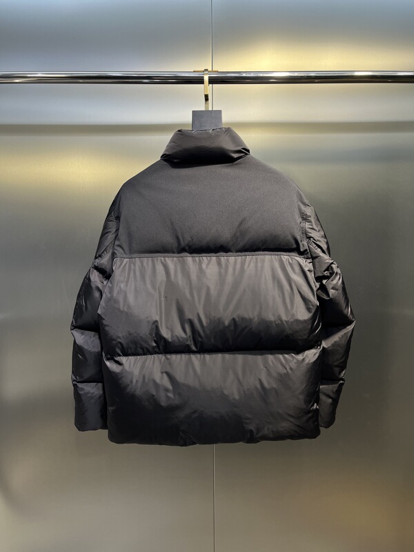 高版本P家男士25冬季通勤胸袋三角铁牌立领白鸭绒保暖羽绒服外套|undefined