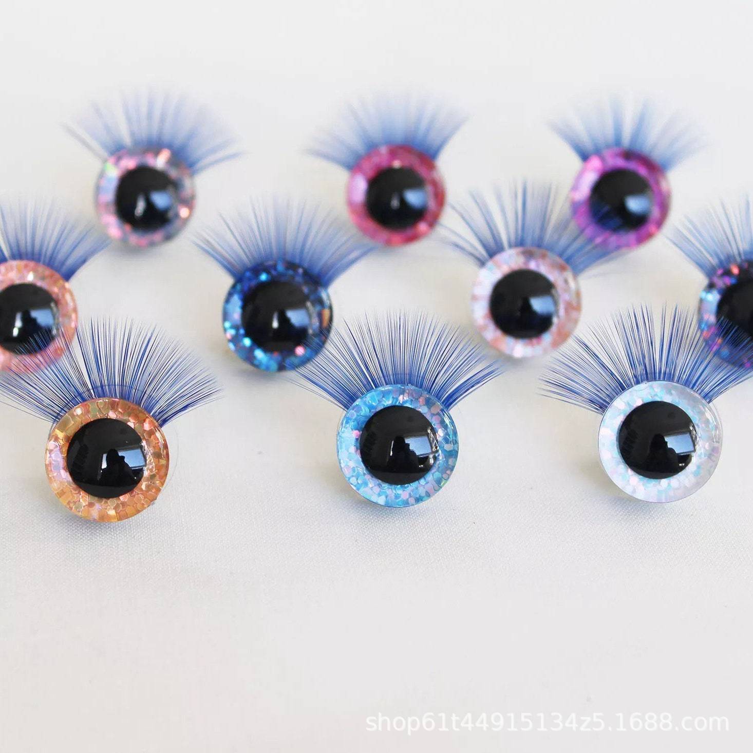 blue toy with accessories for eyelashes