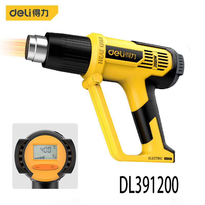 Строительный фен Deli DL391200 2000Вт цифровой