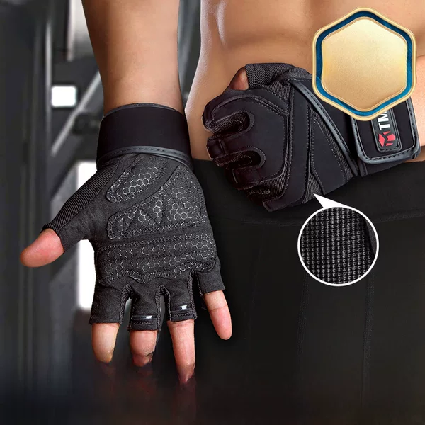 Training Fitness Gloves Sports Outdoor Men's Hard Pull Exercise Pull-up Bright Push Non-slip Hand Bracer Wrist Bracer for Women