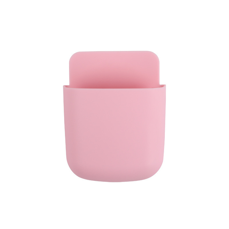 Caja de almacenamiento de control remoto montada en la pared Sala de estar Estante de almacenamiento de noche Soporte sin perforaciones Estante de almacenamiento de carga del teléfono móvil doméstico