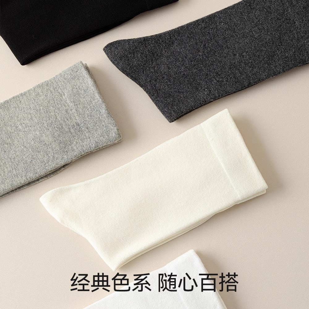 Calcetines de primavera y verano para mujer, calcetines de tubo de pila que absorben el sudor y transpirables, calcetines de confinamiento suaves y cerosos deshuesados, calcetines de mujer resistentes al pillaje