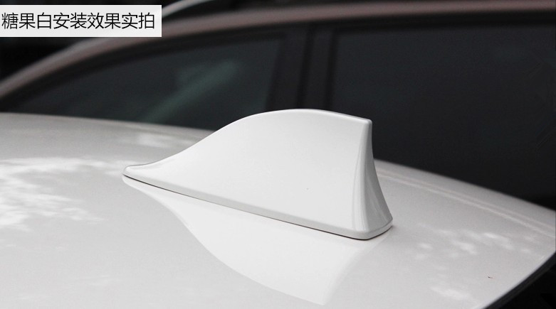 Car Decorative Shark Fin Antenna with Signal Radio Roof Antenna Roof Rear Wing Antenna Modification Without Drilling