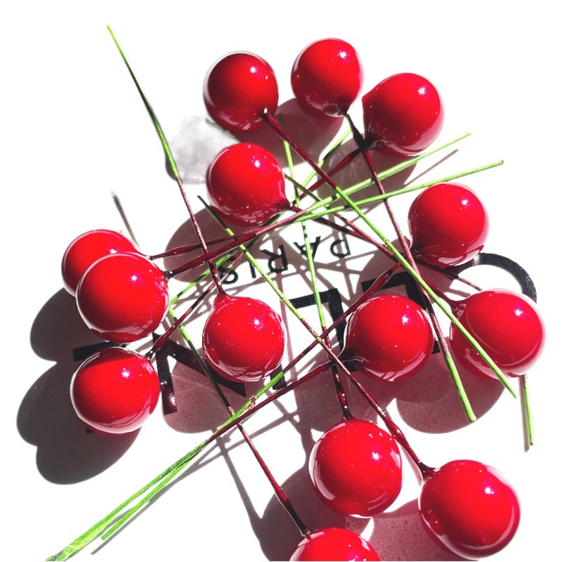 Simulated Red Fruit Waterproof Foam Fruit Christmas Small Red Fruit Holly Fortune Fruit Wreath Accessories Decorations Simulated Berries