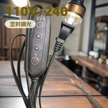 中国插台灯开关线扁插303定时开关电源线两芯家用带插头线阻燃耐