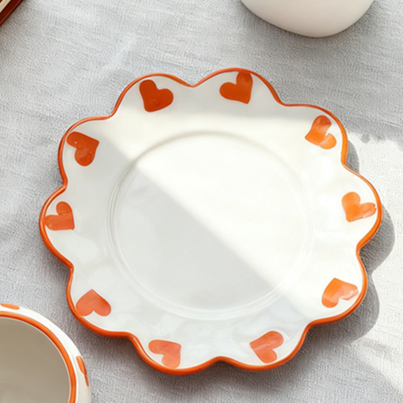 Transfronterizos mano mano pintada golondrina taza de cerámica retró nicho taza de café de desayuno conjunto de plato de taza de té