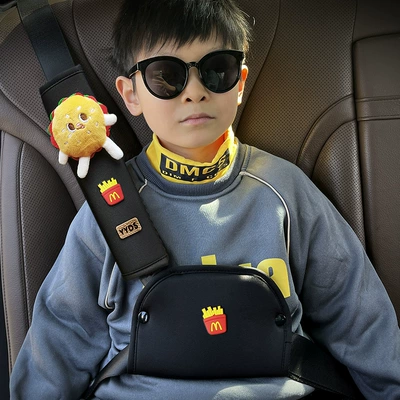 Cross-Border Protective Shield Four-Season Cartoon Seat belt shoulder pad - shield-big-burger-four-seasons-model-universal-for-both-left-and-right