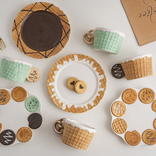 创意饼干系列陶瓷餐具家用点心甜点蛋糕盘办公咖啡杯陶瓷马克泰儿