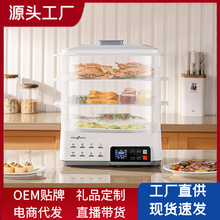 方形炖盅隔水炖家用蒸汤盅电蒸锅蒸煮一体多功能电炖锅蒸炖三层
