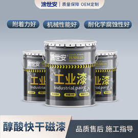 涂世安醇酸快干磁漆漆膜光亮色彩鲜艳金属设备钢结构翻新快干漆