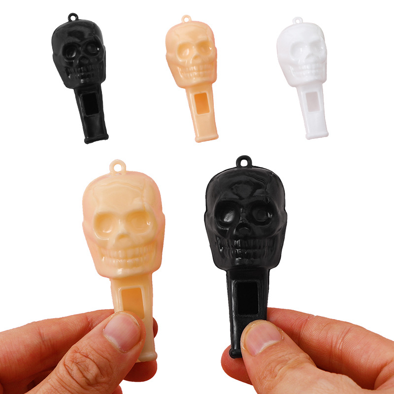 Halloween cráneo silbato fiesta divertido silbato de los niños de plástico colorido silbato animar apoyos
