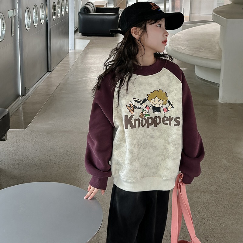 Girls' Autumn Base Layer Sweatshirt New Children's Spring and Autumn Long-Sleeve T-Shirt Inner Top for Girls in Middle School Girls' Autumn Base Layer Sweatshirt New Children's Spring and Autumn Long-Sleeve T-Shirt Inner Top for Girls in Middle School