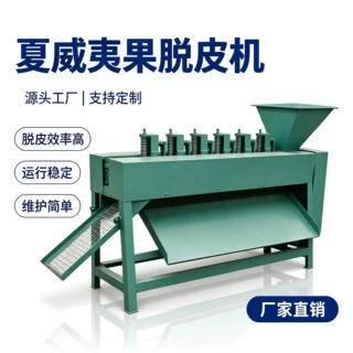 全自动夏威夷果脱皮机 坚果去青皮机 小型坚果加工设备