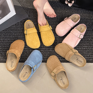 Vintage Mori-style Birkenstocks Shoes Women's 2025 Explosive All-match Big Head Ugly Peas Shoes Flat British Style Women's Single Shoes