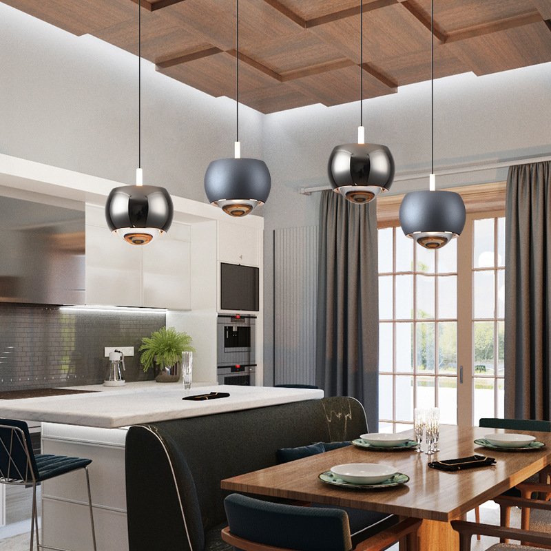 Bedside Pendant Light, Light Luxury and Simple Style, Spherical Lamp for Bedroom, Dining Room, Small Living Room, Lens Lamp, Led Light for Indoor Use Throughout the House