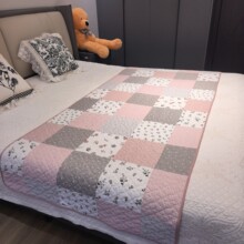 田园风纯棉防汗防油夹棉透气床单隔脏垫床铺垫可洗姨妈褥子小床盖