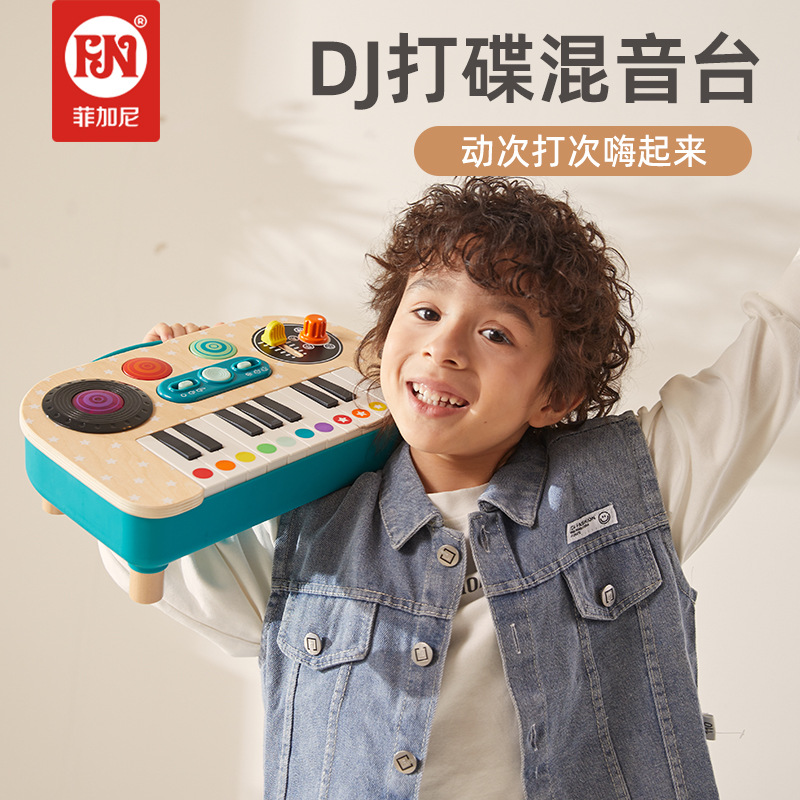 Mesa DJ dinámica para niños Juguetes educativos para bebés Niños y niñas Jardín de infantes Juguetes multifuncionales de educación temprana Regalos de instrumentos musicales