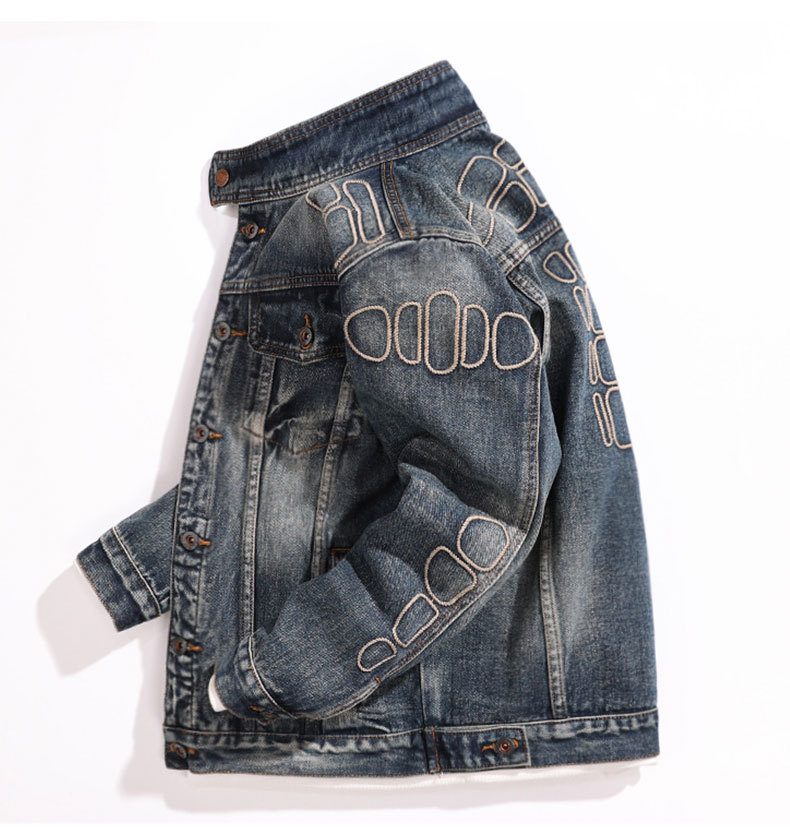 Men's Denim Jacket For Men Spring Autumn Loose Workwear Style_voghion.com