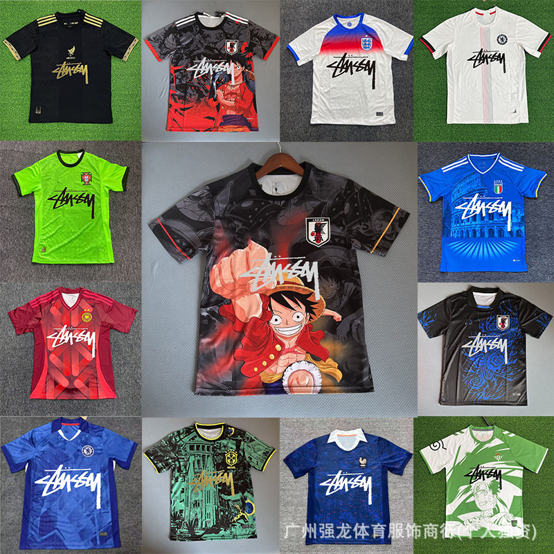 Stussy斯图西球衣弗拉门戈国米意大利纪念版葡萄牙日本短袖足球服|undefined