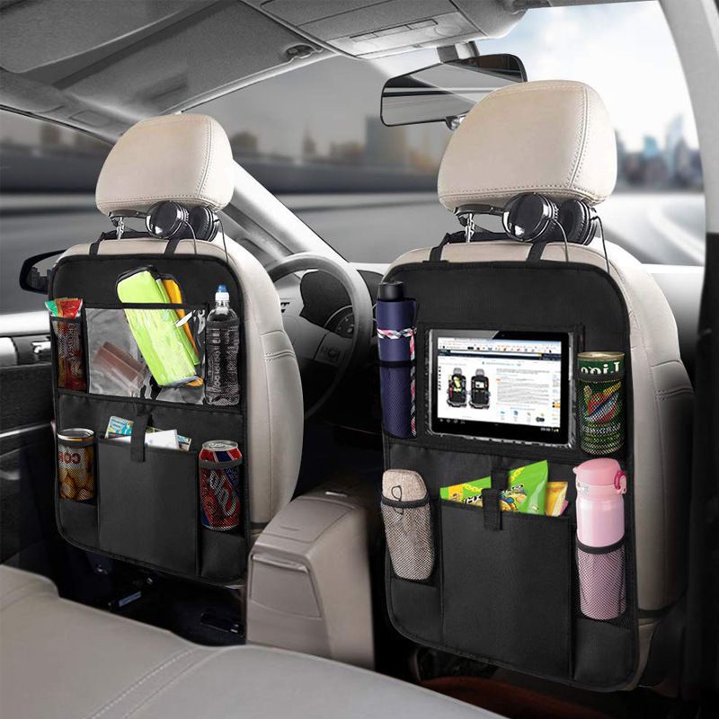 Temu Amazon anti-kick bag car storage bag seat back Oxford cloth storage bag for flat car seat back bag