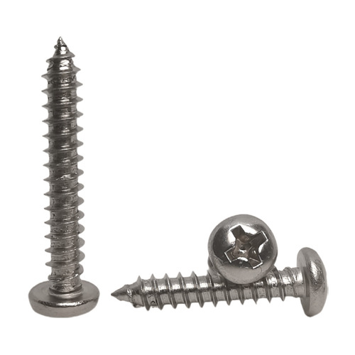 Wholesale round head cross tapping screws PA304/316 pan head screws stainless steel self tapping screws M2M3M4M5