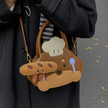 可爱萌少女小众包包2025新款时尚撞色百搭斜挎包超火手提包小拎包