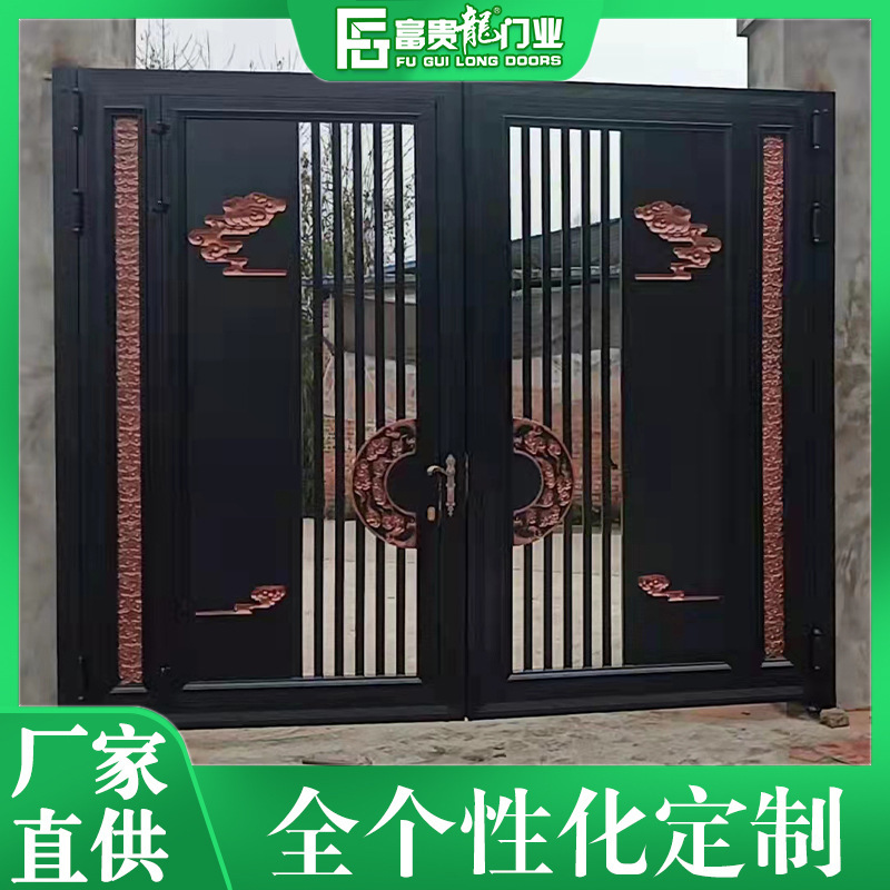 Foshan Chinese and European aluminum art Gate Villa gate art courtyard door self-built outdoor exquisite security door