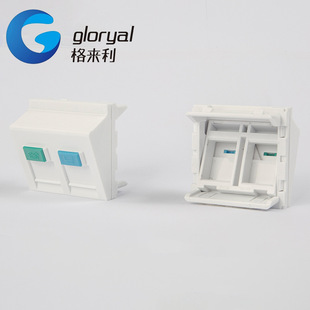 French panel 45*45 diagonal double-port panel with angle European network double-port French network panel