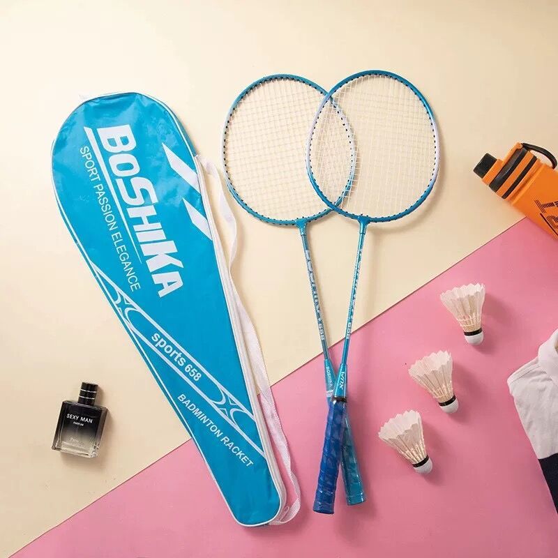 Badminton Racket Badminton Bag Double Racket Genuine Set Adult Iron Alloy Basic Entry-Level Badminton Racket Lightweight Ultra-Light
