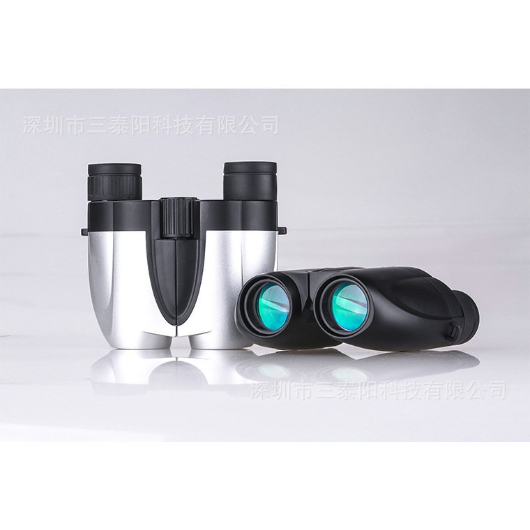 跨境10x25双筒保罗望远镜 儿童户外携带式迷你高倍高清双筒望远镜