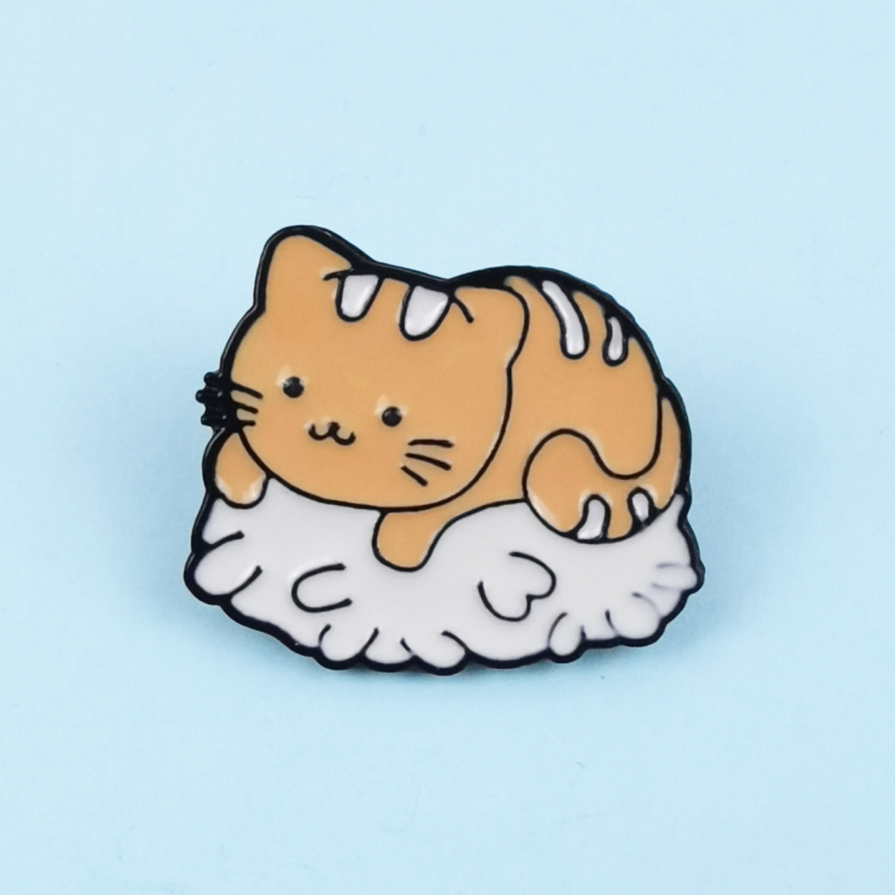 Broche de metal con forma de gato creativo Accesorios de insignia de gato de dibujos animados lindo