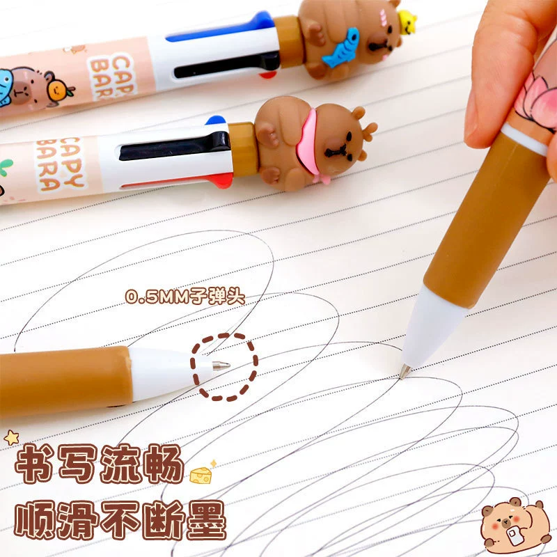Cute multicoloured ballpoint pen, marker for elementary school students, 4 colors