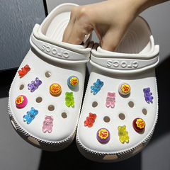 批發洞洞鞋DIY配飾果凍色糖果小熊珍寶珠diy鞋花鞋子裝飾品卡扣