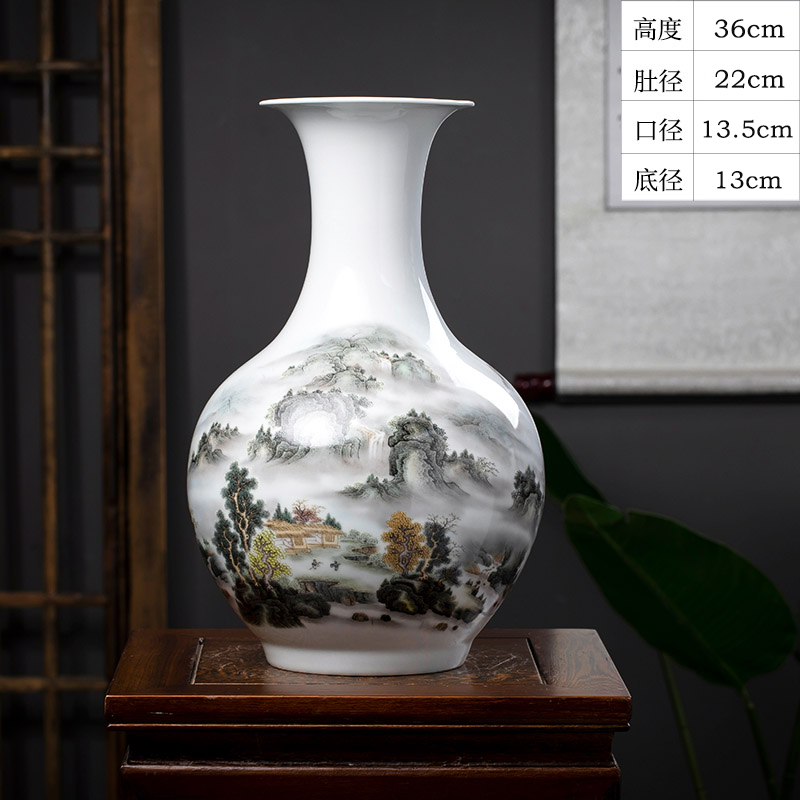 깊은 계곡의 숨겨진 꽃병 + 인증서 + 나무 베이스